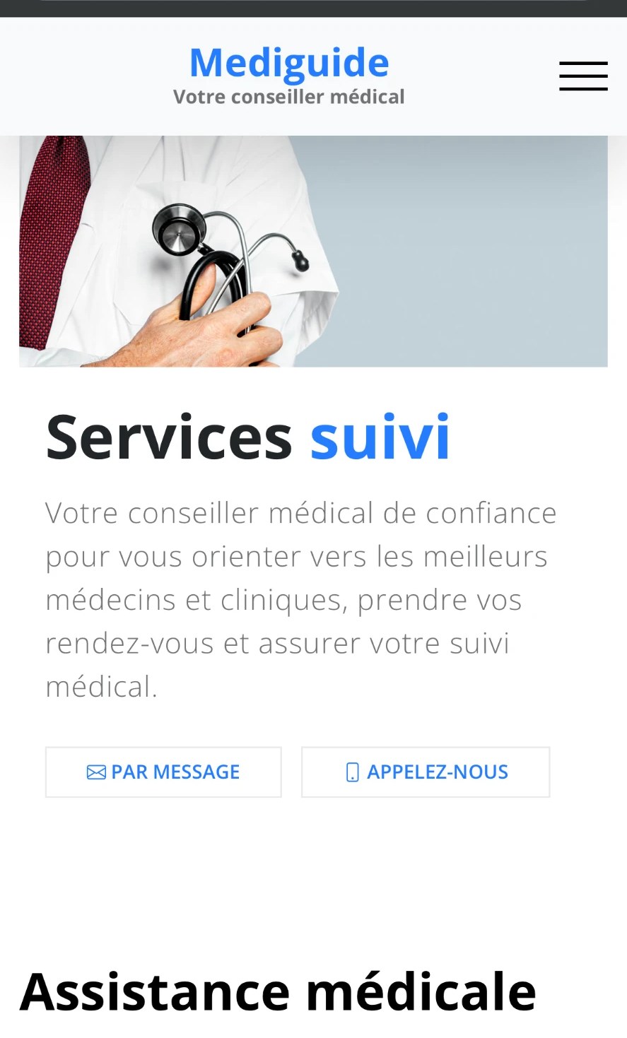 Projet Mediguide réalisé par Dgite.X